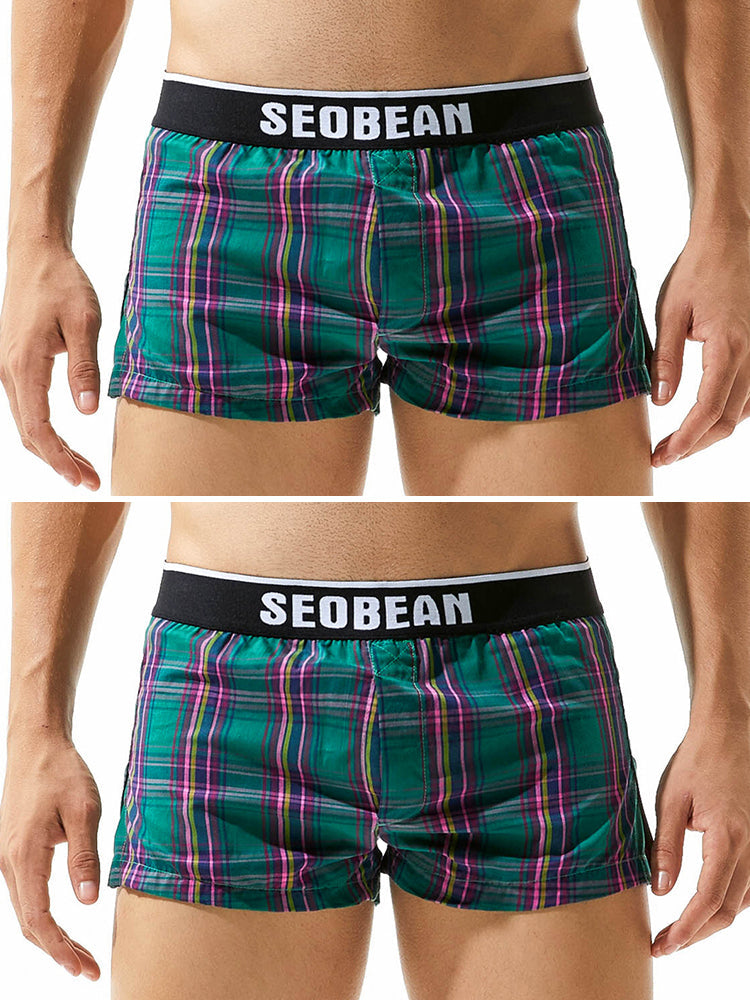 2 Pack Men's Comfy Waistband Day-Long Comfort Anti-Chafing Boxers Shorts | dmunderwear detail image 12