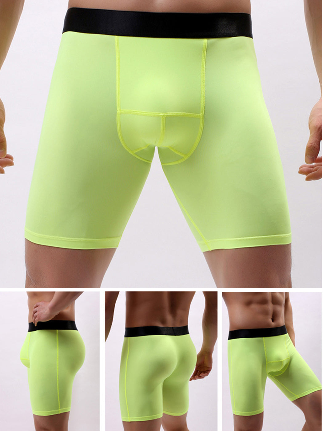2 Pack Men's Compression Athletic Boxer Briefs | dmunderwear detail image 12