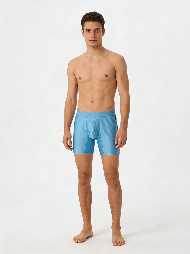 2 Pack Men's Contoured Pouch Casual & Sporty Anti-Chafing Boxer Briefs | dmunderwear
