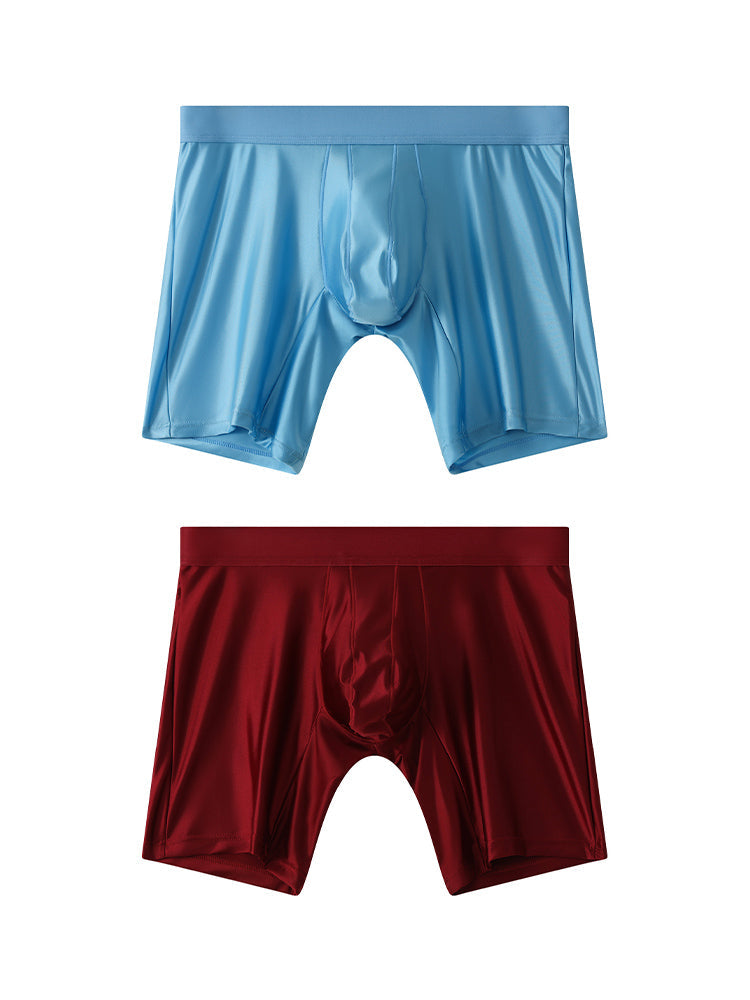 2 Pack Men's Contoured Pouch Casual & Sporty Anti-Chafing Boxer Briefs | dmunderwear detail image 12