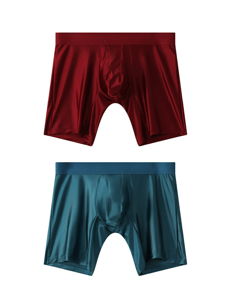 2 Pack Men's Contoured Pouch Casual & Sporty Anti-Chafing Boxer Briefs | dmunderwear detail image 7