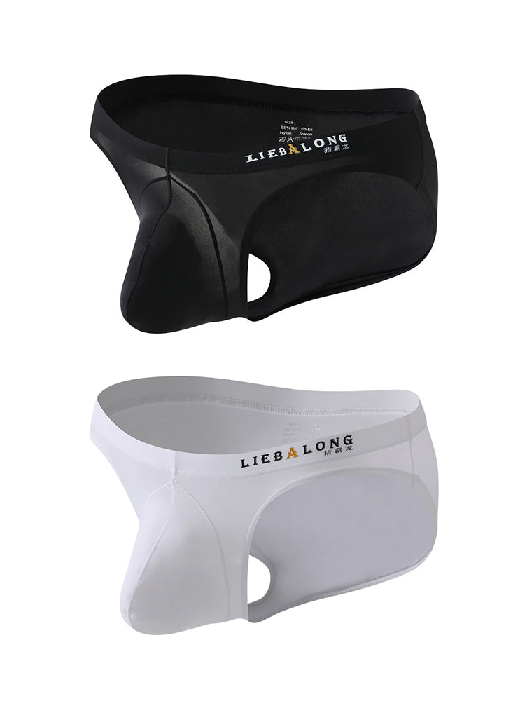 2 Pack Men's Contoured Pouch Lightweight Briefs | dmunderwear detail image 2