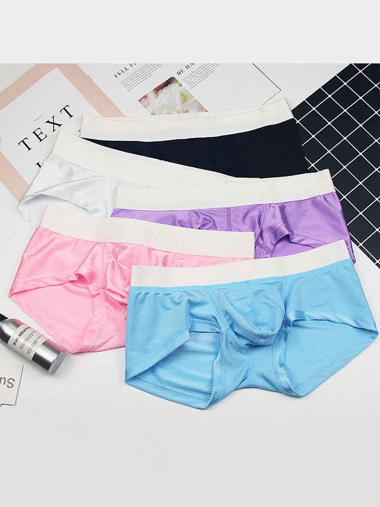 2 Pack Men's Contoured Pouch Sexy Trunks | dmunderwear detail image 12