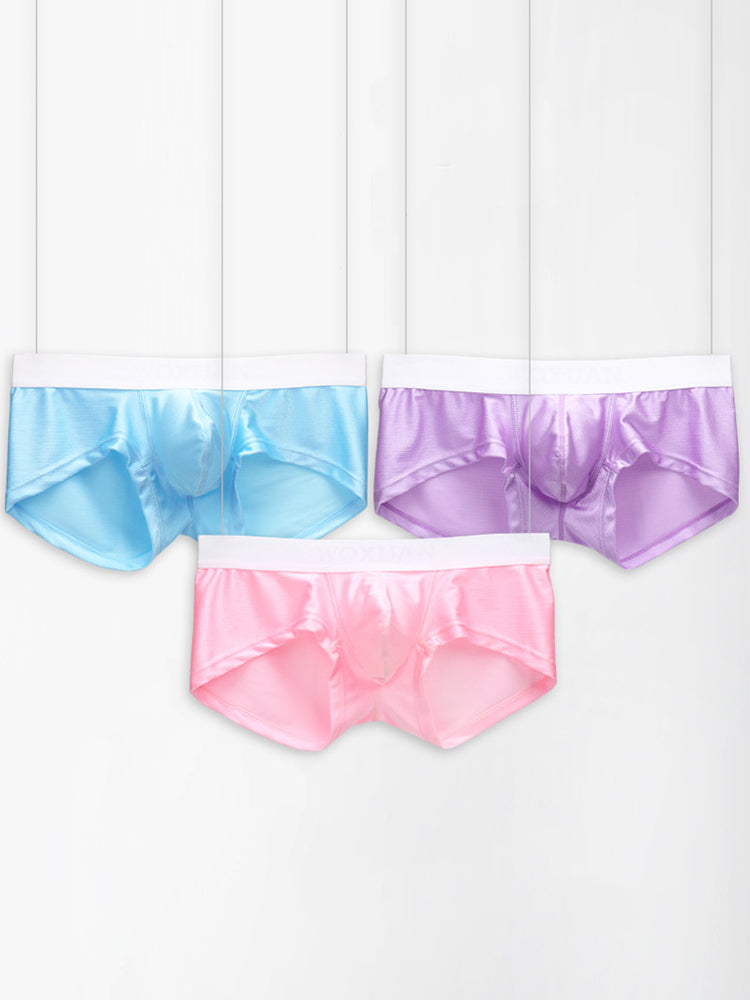 2 Pack Men's Contoured Pouch Sexy Trunks | dmunderwear detail image 13