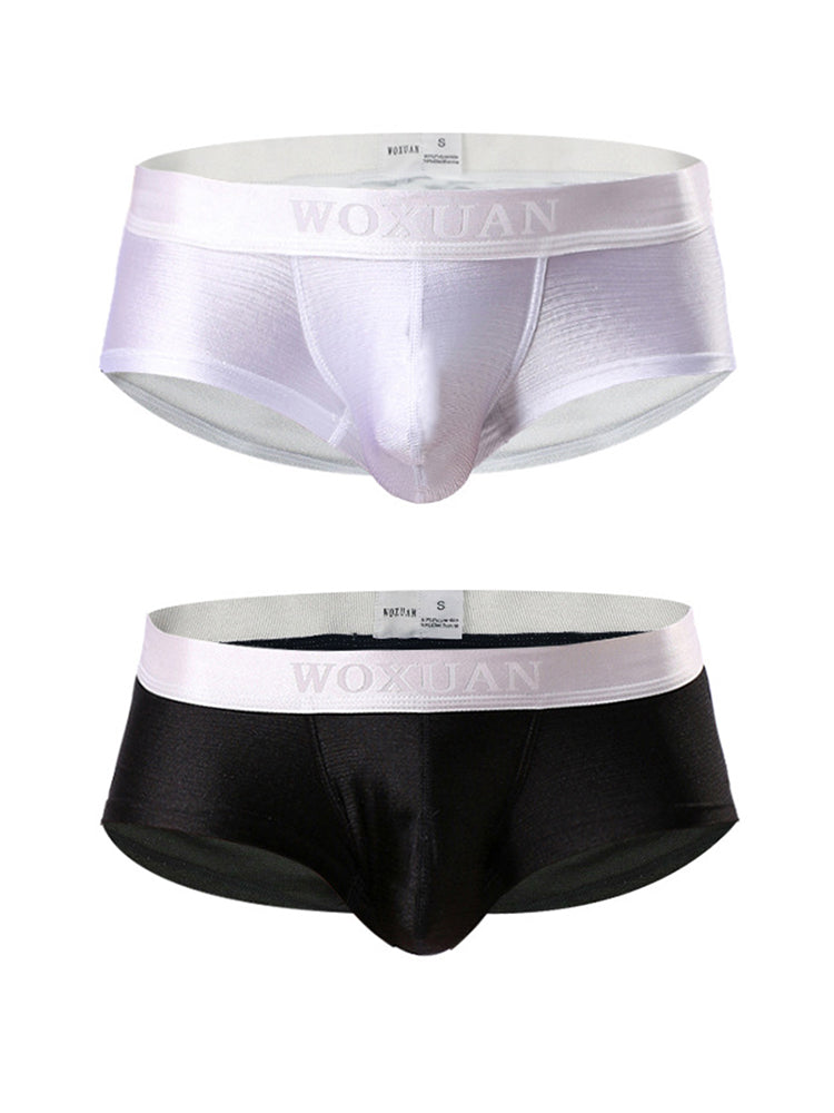 2 Pack Men's Contoured Pouch Sexy Trunks | dmunderwear detail image 14
