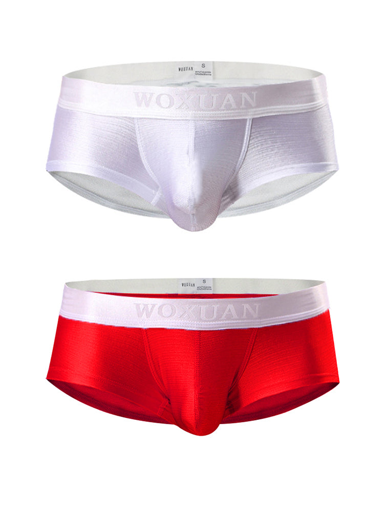 2 Pack Men's Contoured Pouch Sexy Trunks | dmunderwear detail image 2