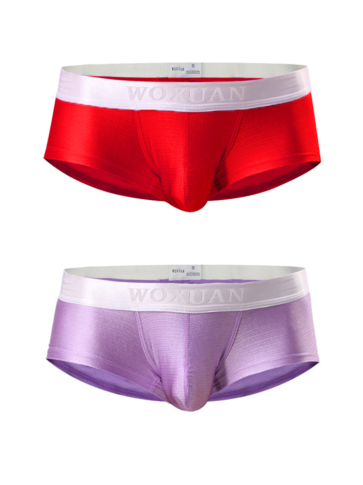 2 Pack Men's Contoured Pouch Sexy Trunks | dmunderwear detail image 20