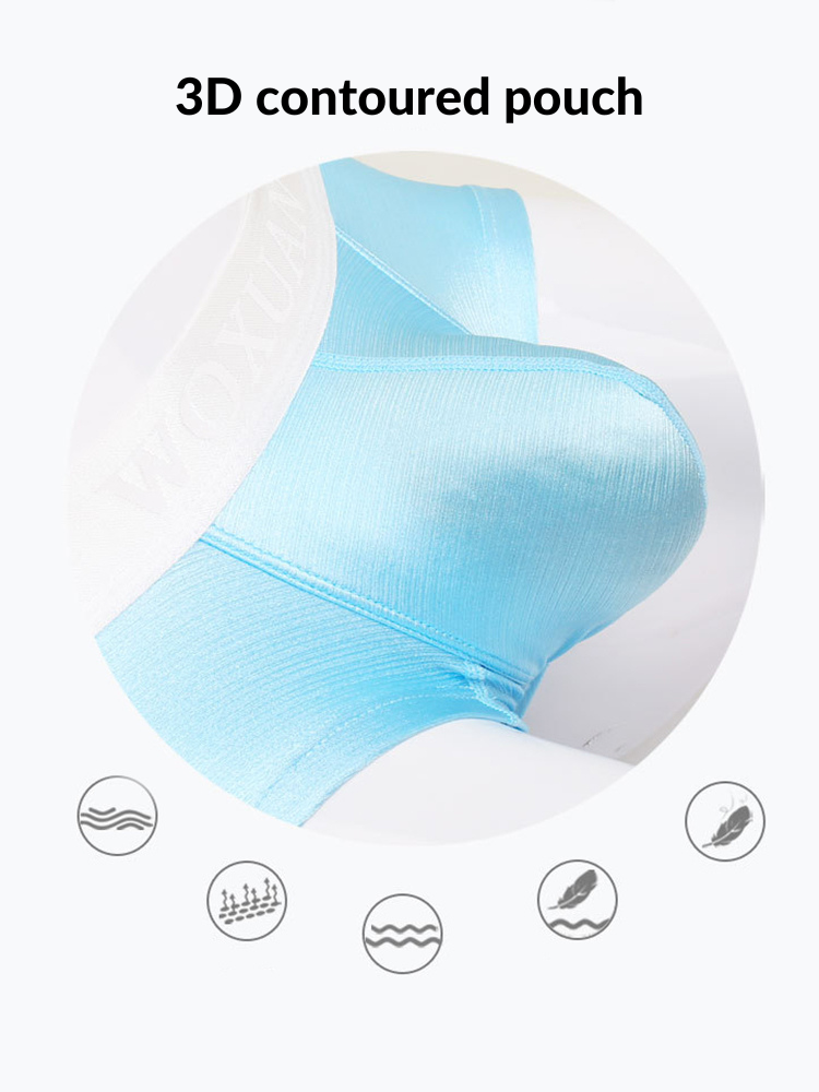 2 Pack Men's Contoured Pouch Sexy Trunks | dmunderwear detail image 3