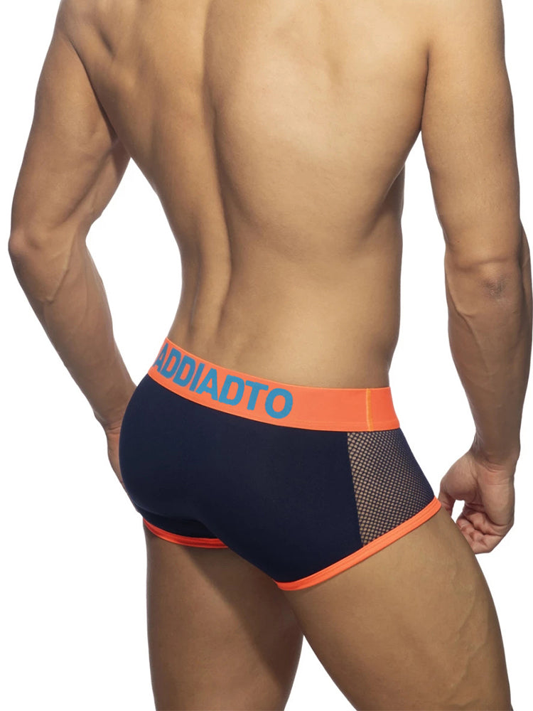 2-pack Men's Contrast Color Mesh High Elastic U-convex Three-dimensional Pouch Sports Boxer Shorts | dmunderwear detail image 13