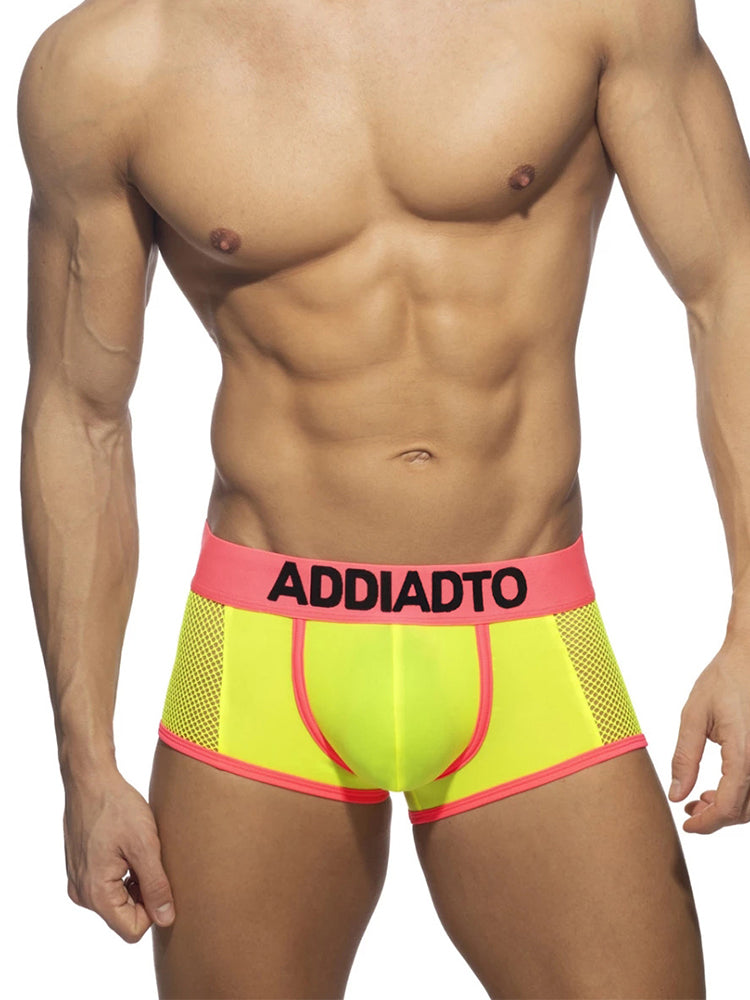2-pack Men's Contrast Color Mesh High Elastic U-convex Three-dimensional Pouch Sports Boxer Shorts | dmunderwear detail image 3