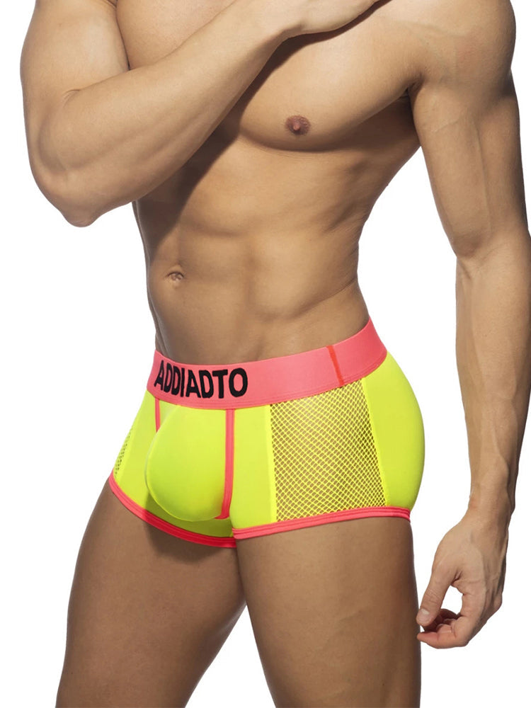 2-pack Men's Contrast Color Mesh High Elastic U-convex Three-dimensional Pouch Sports Boxer Shorts | dmunderwear detail image 4