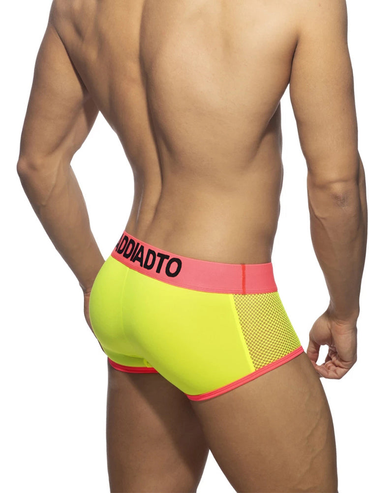 2-pack Men's Contrast Color Mesh High Elastic U-convex Three-dimensional Pouch Sports Boxer Shorts | dmunderwear detail image 5
