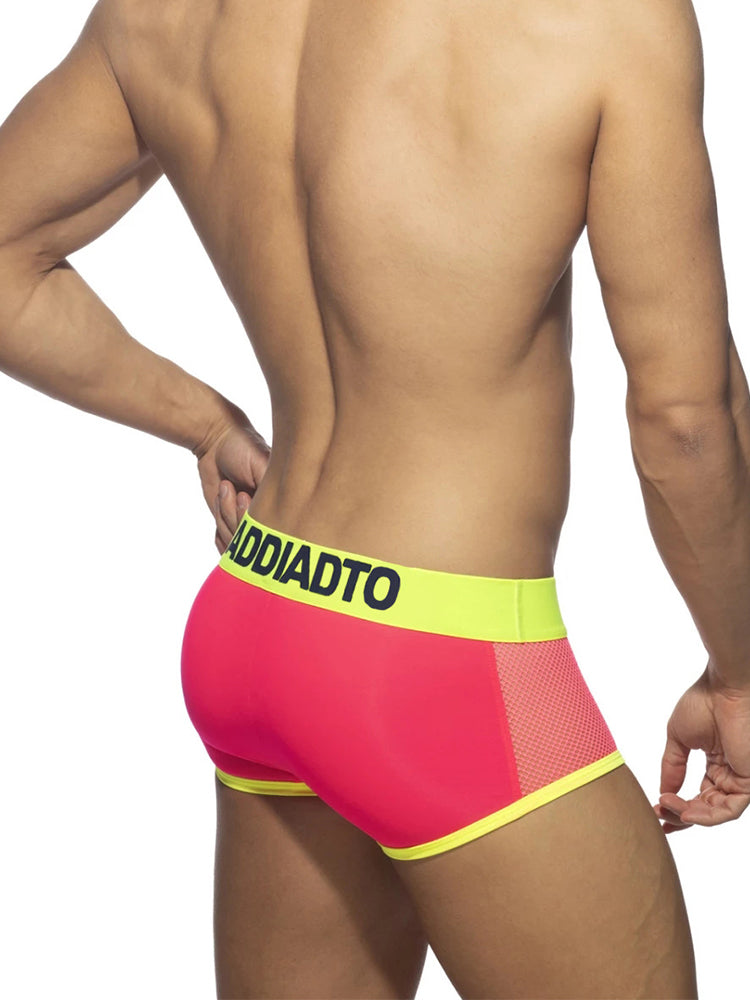 2-pack Men's Contrast Color Mesh High Elastic U-convex Three-dimensional Pouch Sports Boxer Shorts | dmunderwear detail image 9