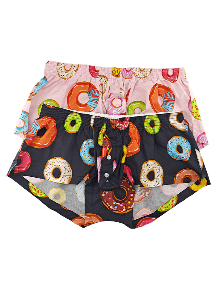 2 Pack Men's Cotton Casual Trunks Underwear | dmunderwear detail image 14