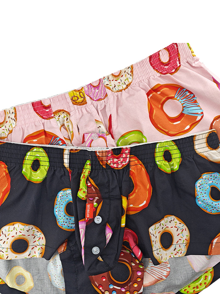 2 Pack Men's Cotton Casual Trunks Underwear | dmunderwear detail image 15