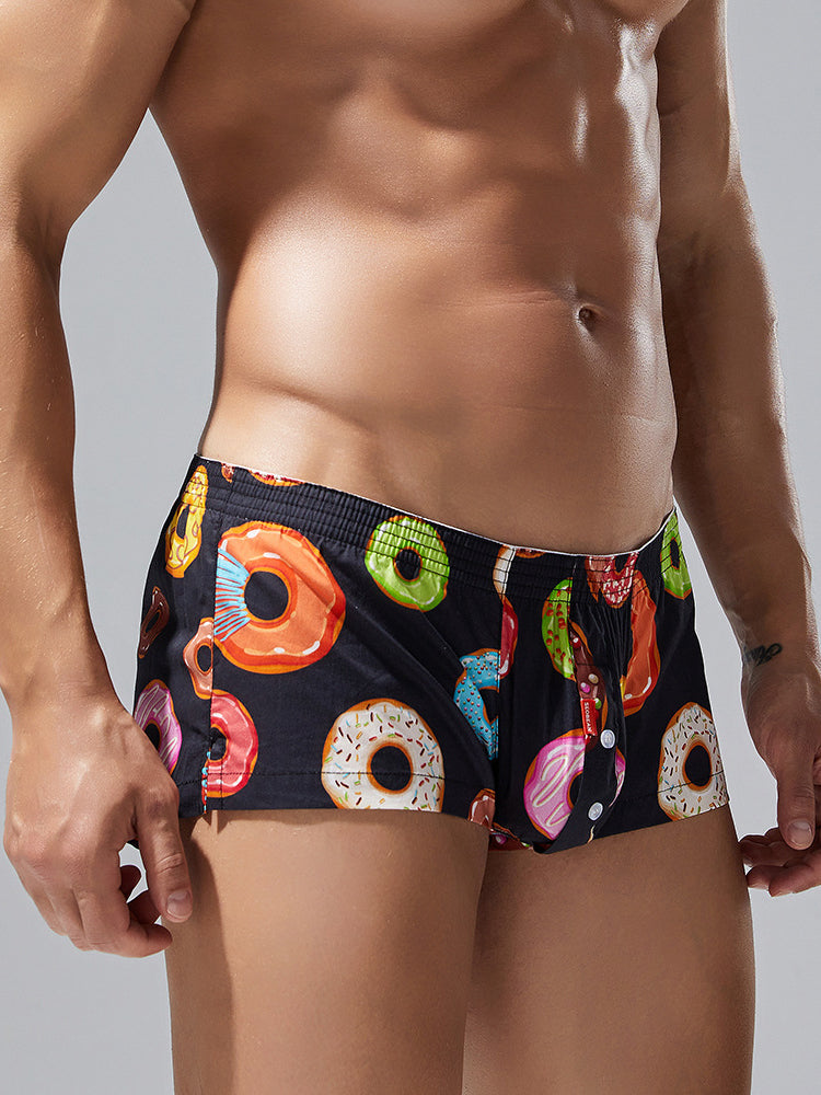 2 Pack Men's Cotton Casual Trunks Underwear | dmunderwear detail image 4
