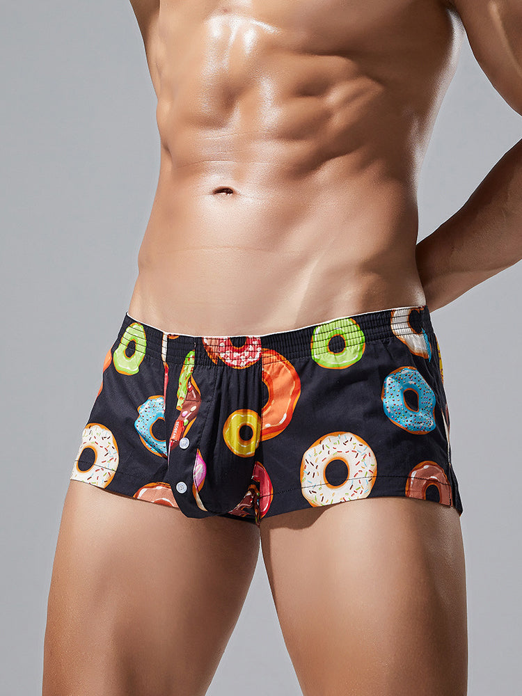 2 Pack Men's Cotton Casual Trunks Underwear | dmunderwear detail image 5