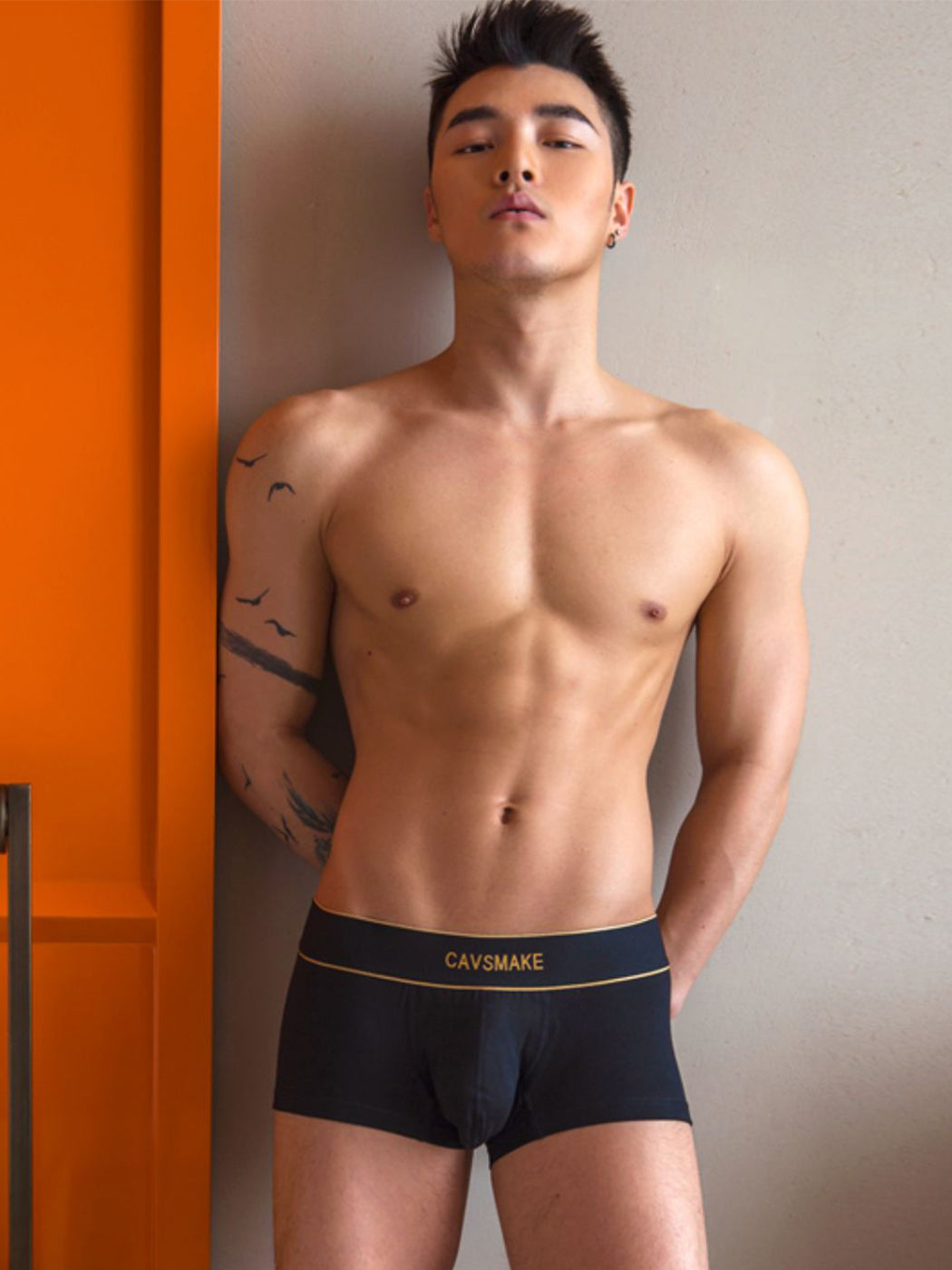2 Pack Men's Cotton Sexy U-Convex Design Briefs & Trunks | dmunderwear detail image 11