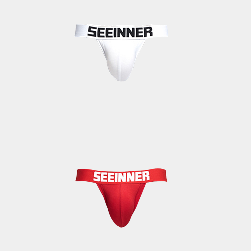 2 Pack Men's Cotton Stretch Jock Strap | dmunderwear detail image 14