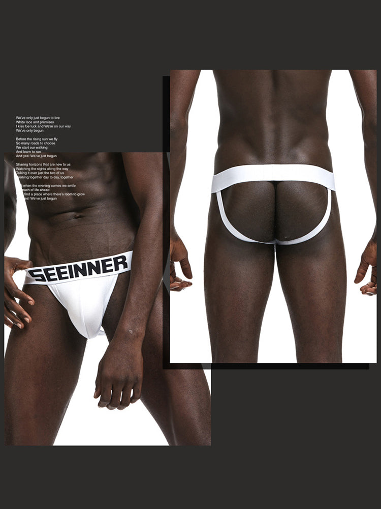 2 Pack Men's Cotton Stretch Jock Strap | dmunderwear detail image 4
