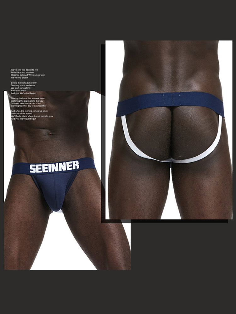 2 Pack Men's Cotton Stretch Jock Strap | dmunderwear detail image 5
