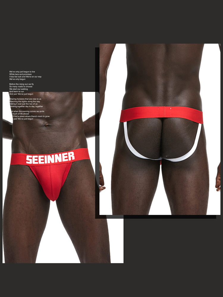 2 Pack Men's Cotton Stretch Jock Strap | dmunderwear detail image 7