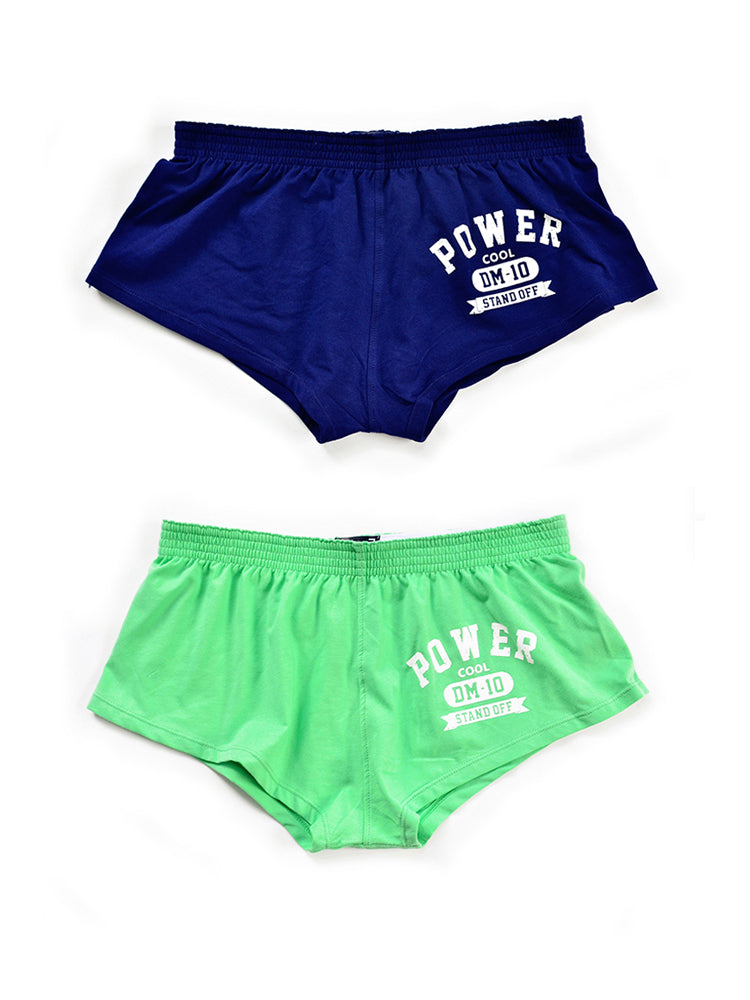 2-pack Men's DM Printed Lettering Low Waist Sexy Cotton Boxer Shorts | dmunderwear detail image 14