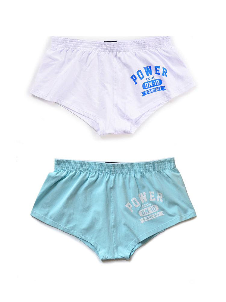 2-pack Men's DM Printed Lettering Low Waist Sexy Cotton Boxer Shorts | dmunderwear detail image 20