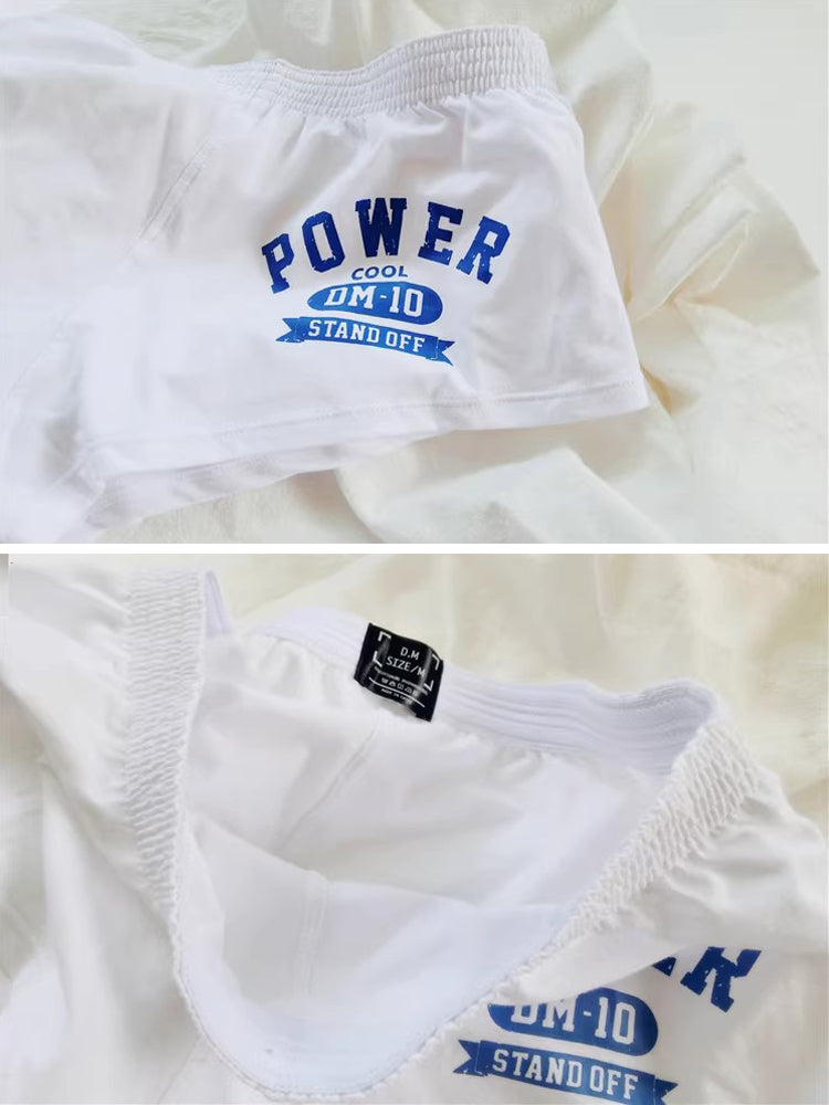 2-pack Men's DM Printed Lettering Low Waist Sexy Cotton Boxer Shorts | dmunderwear detail image 6