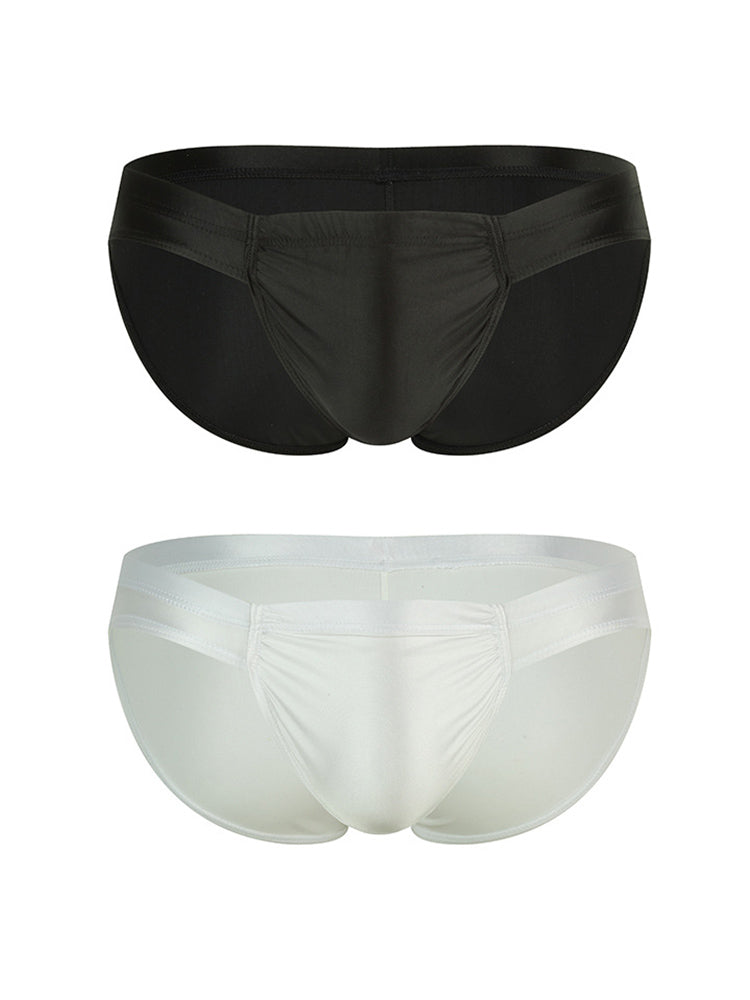 2 Pack Men's Enhancing Pouch Contour-Fit Low-Rise Breathable Briefs | dmunderwear detail image 2