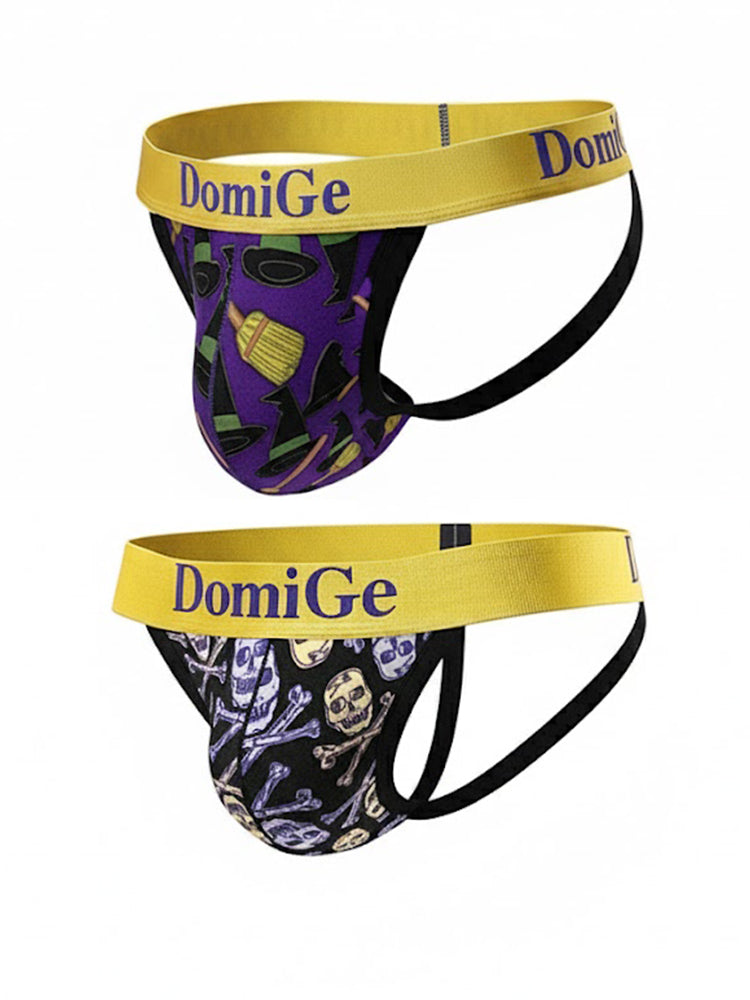 2 Pack Men's Fun Print Breathable Low-Rise Jockstrap | dmunderwear detail image 16