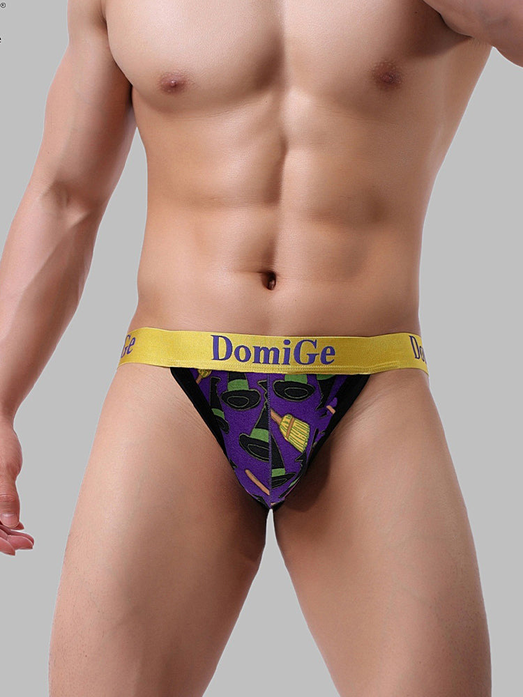 2 Pack Men's Fun Print Breathable Low-Rise Jockstrap | dmunderwear detail image 4