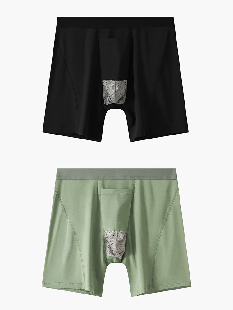 2 Pack Men's Gun Bullet Separation Casual Sports Breathable Cotton Mid-Rise Midway Briefs | dmunderwear detail image 17