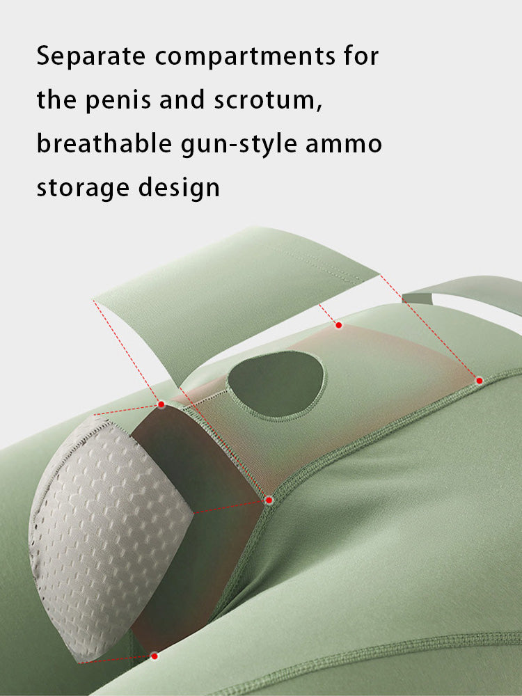 2 Pack Men's Gun Bullet Separation Casual Sports Breathable Cotton Mid-Rise Midway Briefs | dmunderwear detail image 4