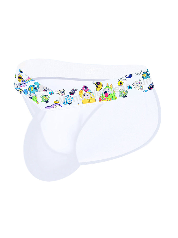 2 Pack Men's High-Cut Cartoon Waistband Breathable Semi-Transparent Bikini | dmunderwear detail image 18
