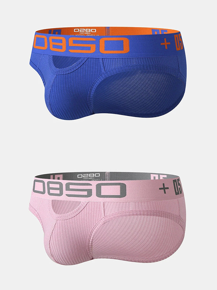 2 Pack Men's Hips Lifting Cotton Low-rise Briefs | dmunderwear detail image 13