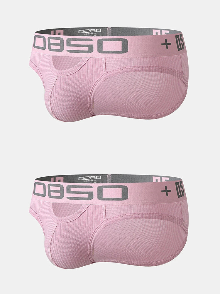 2 Pack Men's Hips Lifting Cotton Low-rise Briefs | dmunderwear detail image 14