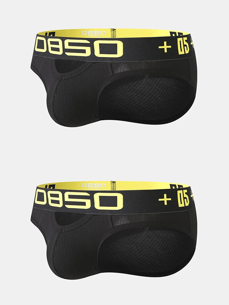 2 Pack Men's Hips Lifting Cotton Low-rise Briefs | dmunderwear detail image 15