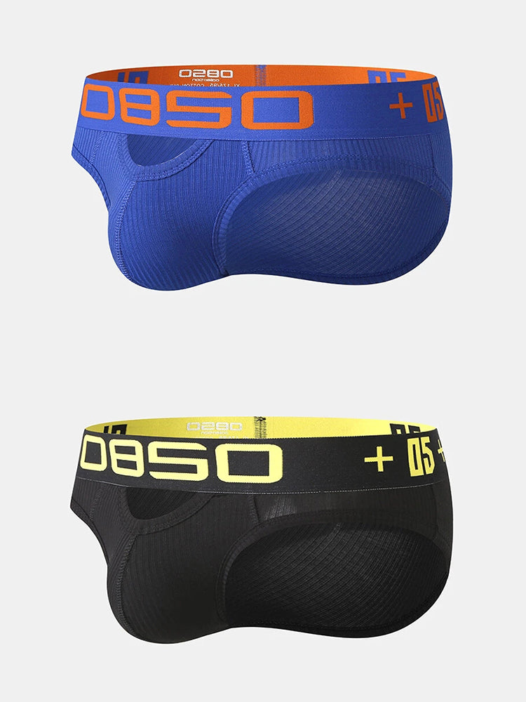 2 Pack Men's Hips Lifting Cotton Low-rise Briefs | dmunderwear detail image 2