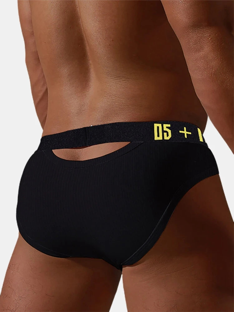 2 Pack Men's Hips Lifting Cotton Low-rise Briefs | dmunderwear detail image 3