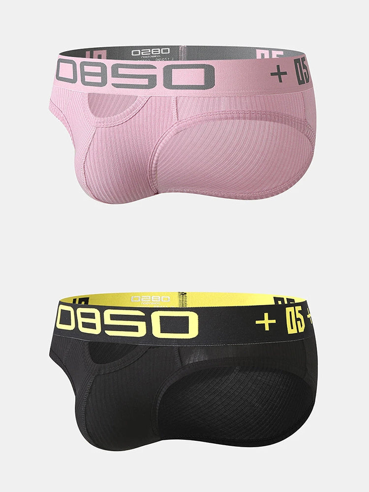 2 Pack Men's Hips Lifting Cotton Low-rise Briefs | dmunderwear detail image 8