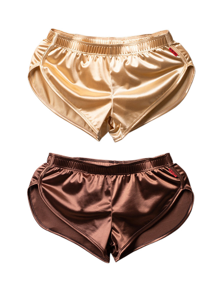 2 Pack Men's Home Loose-Fit Solid Color Seamless Smooth Boxers | dmunderwear detail image 14