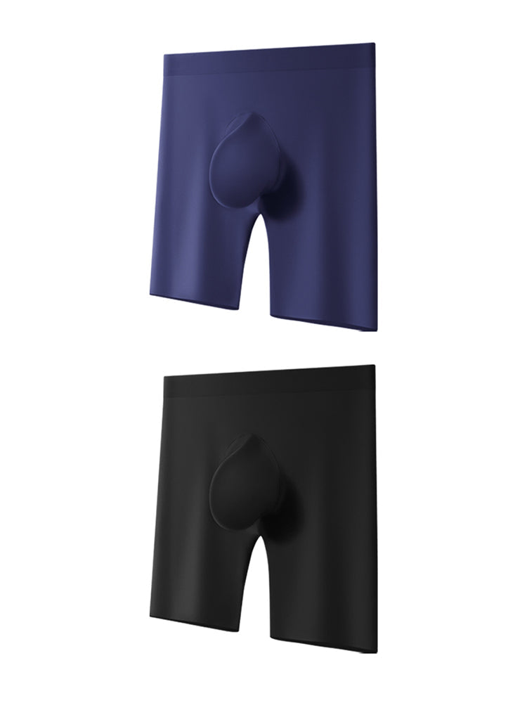 2 Pack Men's Ice Silk Anti-Chafing Quick-Dry Seamless Midway Briefs | dmunderwear detail image 14