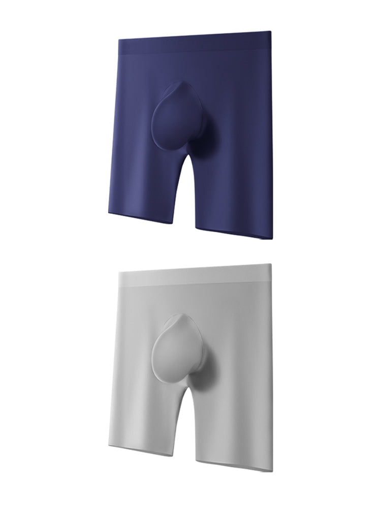 2 Pack Men's Ice Silk Anti-Chafing Quick-Dry Seamless Midway Briefs | dmunderwear detail image 2