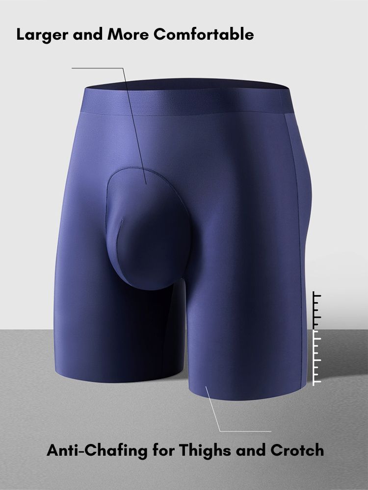2 Pack Men's Ice Silk Anti-Chafing Quick-Dry Seamless Midway Briefs | dmunderwear detail image 3