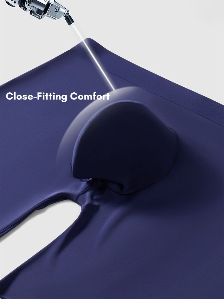 2 Pack Men's Ice Silk Anti-Chafing Quick-Dry Seamless Midway Briefs | dmunderwear detail image 5