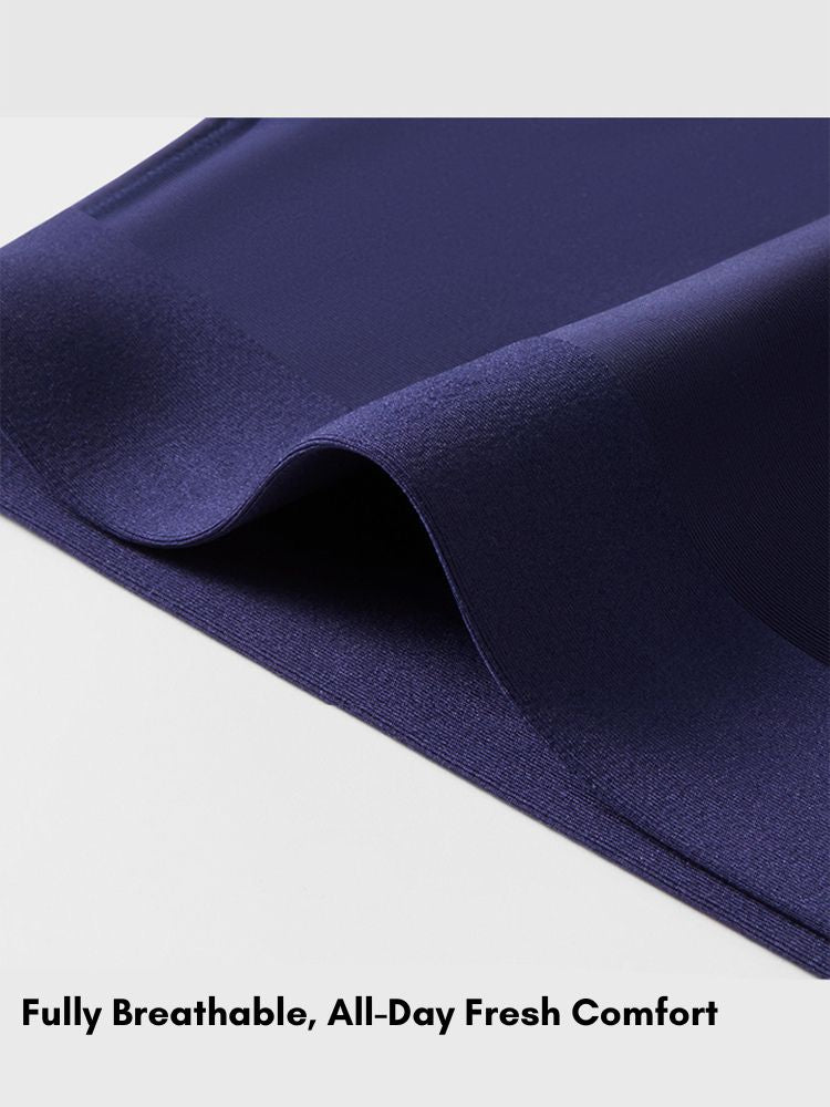 2 Pack Men's Ice Silk Anti-Chafing Quick-Dry Seamless Midway Briefs | dmunderwear detail image 7