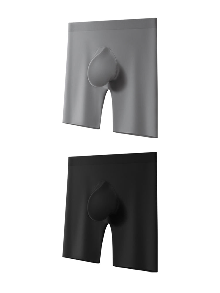 2 Pack Men's Ice Silk Anti-Chafing Quick-Dry Seamless Midway Briefs | dmunderwear detail image 8