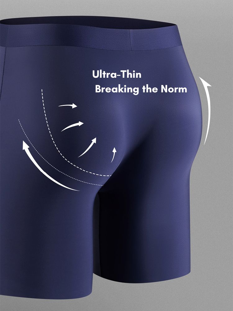 2 Pack Men's Ice Silk Anti-Chafing Quick-Dry Seamless Midway Briefs | dmunderwear detail image 9