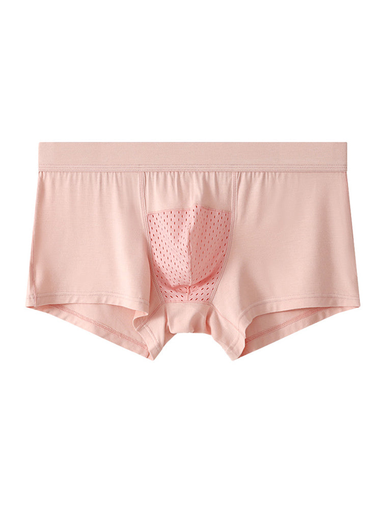 2 Pack Men's Ice Silk Antibacterial Mid-Rise Day-Long Comfort Soft Trunks | dmunderwear detail image 19